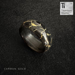 Black Carbon and Yellow Gold Leaf Crack Inlay