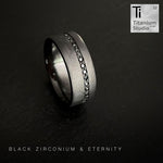 Black Zirconium Black Stone Full Eternity Ring