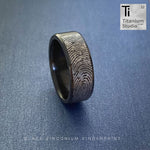 Black Zirconium Fingerprint Ring