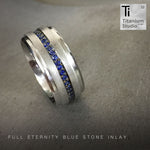 Blue Stone Full Erernity Ring