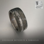 Damascus Steel and Meteorite ring