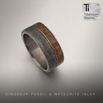 Dinosaur Fossil and Meteorite Ring