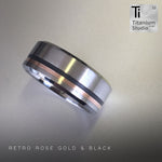 Gold and Black Pinstripe Ring