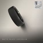 Matte Black Zirconium D-Shape Ring