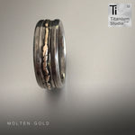 Molten Gold Titanium Ring