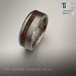 Off Centre Wood and Resin Inlay Ring