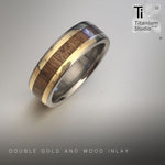Olive Wood & Yellow Gold Ring