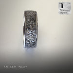 Plain Titanium and Antler Ring