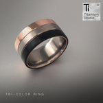 Rose Gold and Black Inlay Ring
