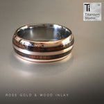 Rose Gold and Double Wood Inlay