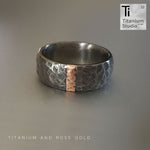Rustic Hammered Rose Gold Ring