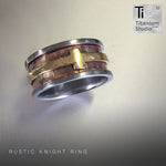 Rustic Knight Inspired Copper and Brass Ring