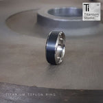 Titanium Ring With Black Teflon Inlay