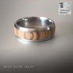 Titanium & Wild Olive Ring