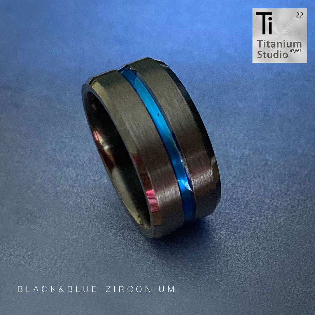 Black Zirconium and Blue Inlay – Titanium Studios Pty Ltd