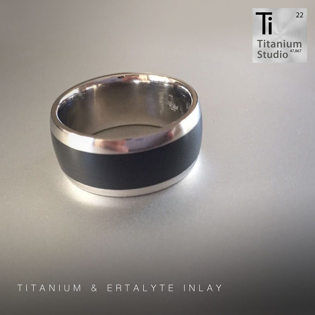 D-Shape Black Teflon Inlay Ring