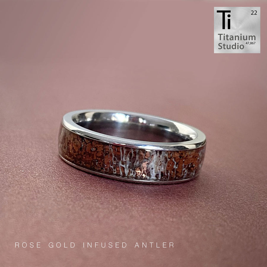 Rose Gold Infused Inlay Ring – Titanium Studios Pty Ltd
