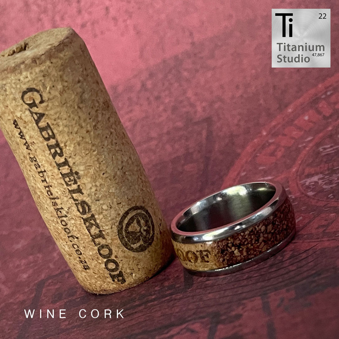 Wine Cork Inlay Ring